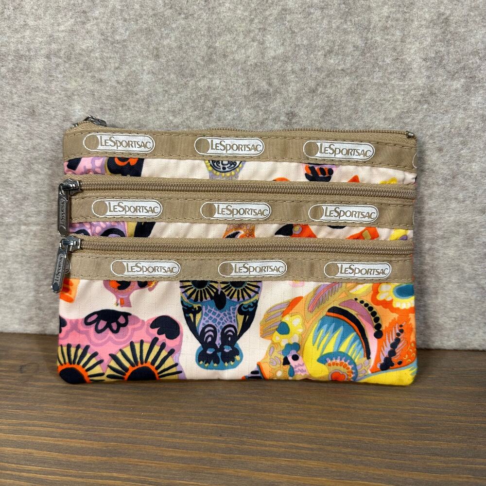 LeSportsac 3-Zip Cosmetic Pouch "hoot owl/exotic"